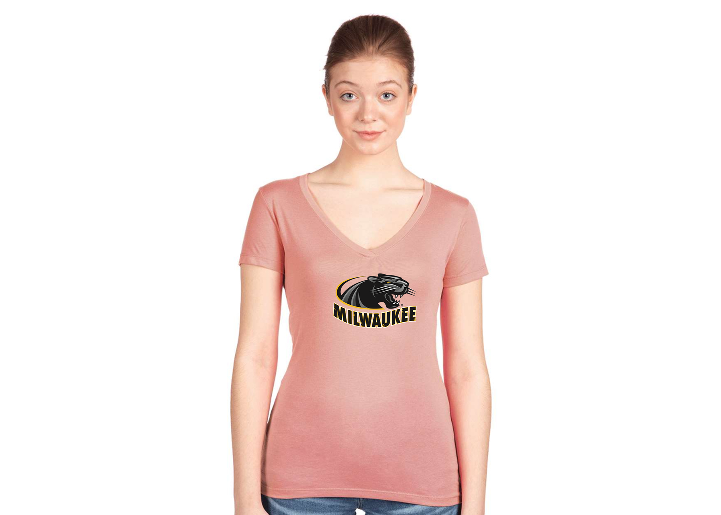 Women's Wisconsin Milwaukee Panthers Next Level V-Neck T-Shirt