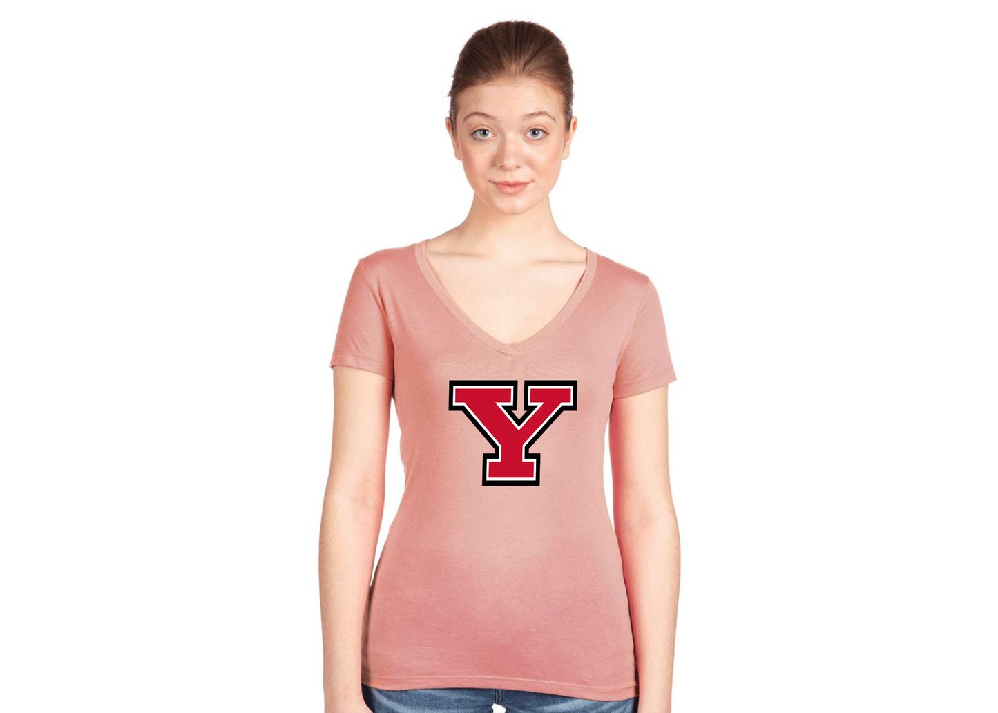 Women's Youngstown State Penguins Next Level V-Neck T-Shirt