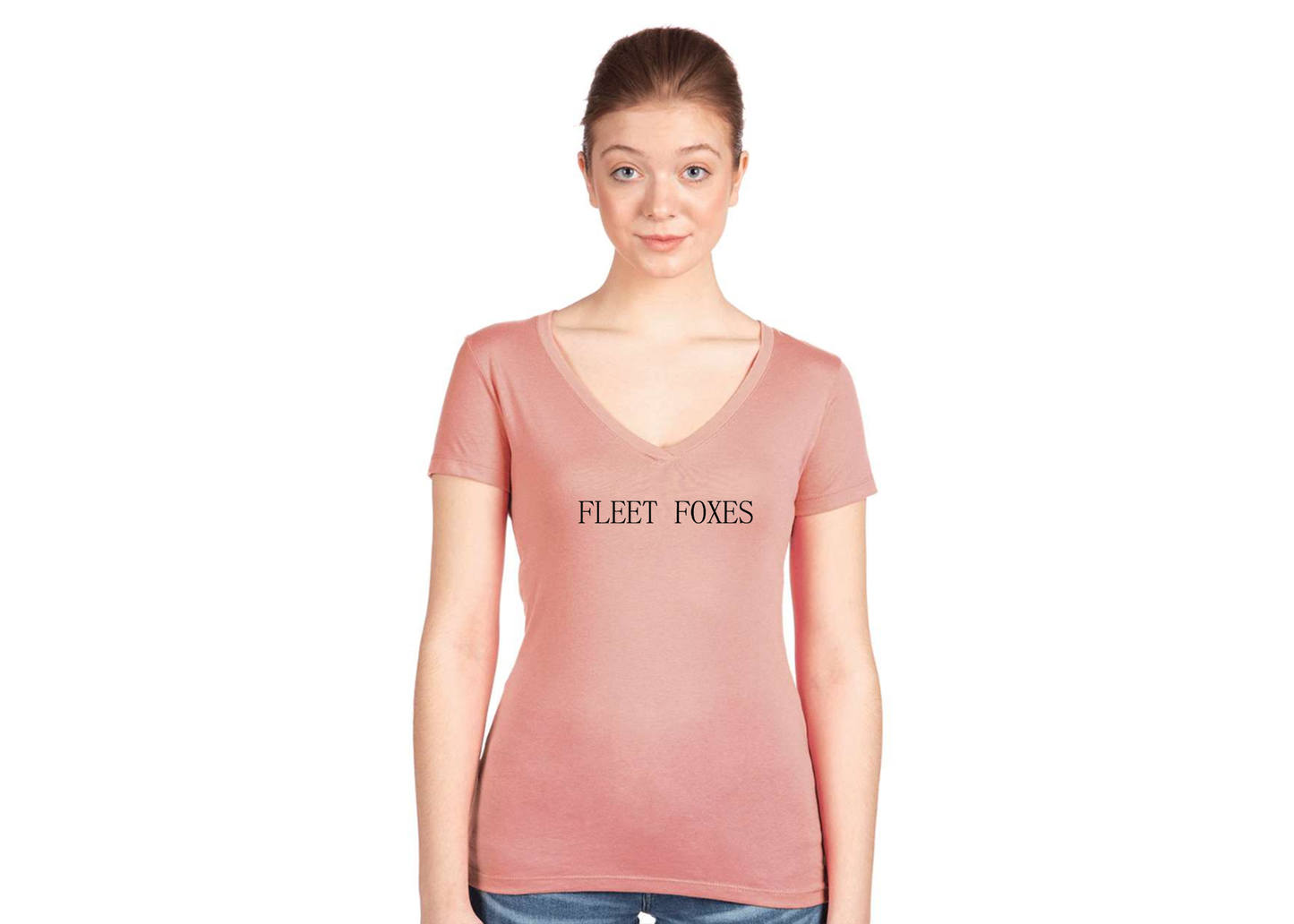 Women's Fleet Foxes Logo  Next Level V-Neck T-Shirt