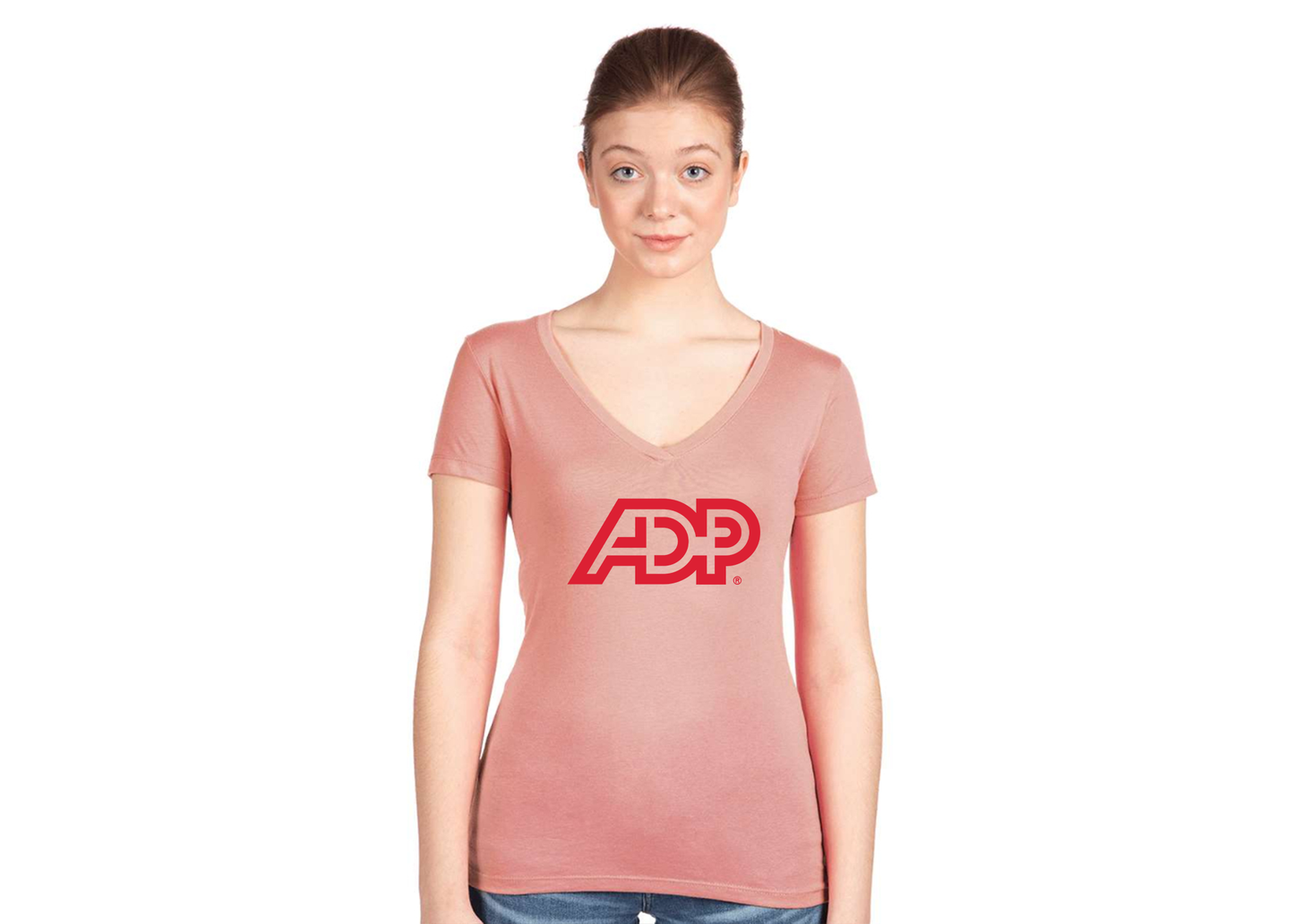 Women's ADP Logo  Next Level V-Neck T-Shirt