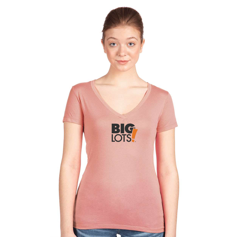 Women's Big Lots Logo Next Level V-Neck T-Shirt