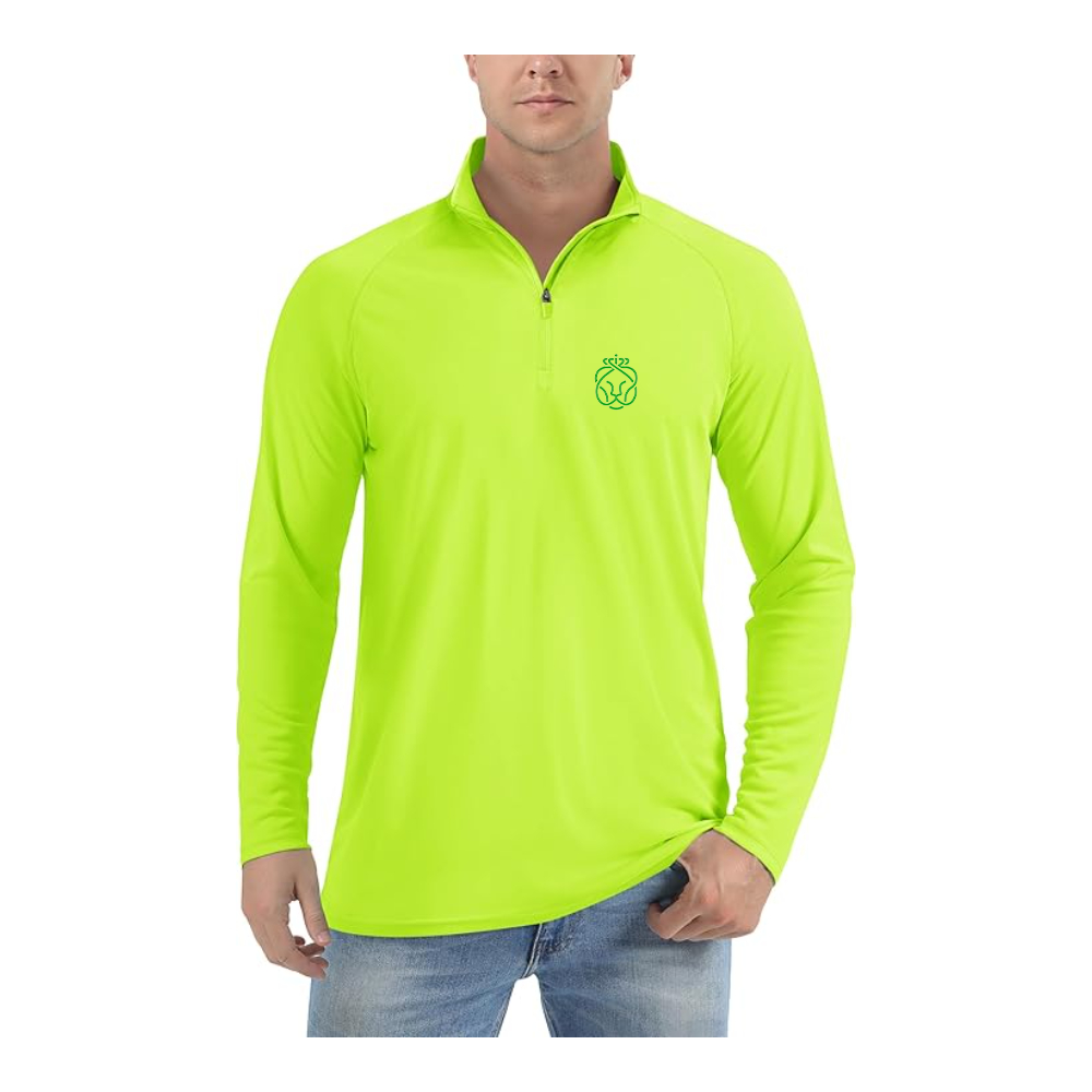 Men's Ahold Delhaize Symbol  Lightweight Quarter-Zip Athletic Shirt Long Sleeve Performance Wear