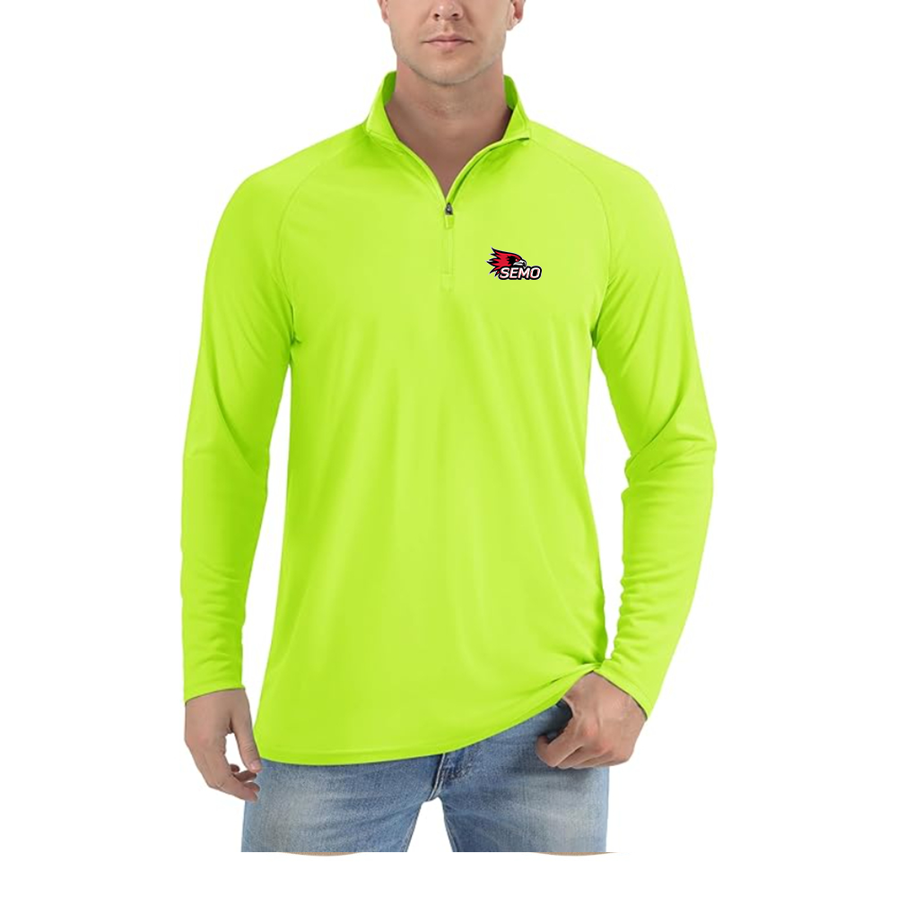 Men's SEMO Redhawks Logo Lightweight Quarter-Zip Athletic Shirt Long Sleeve Performance Wear