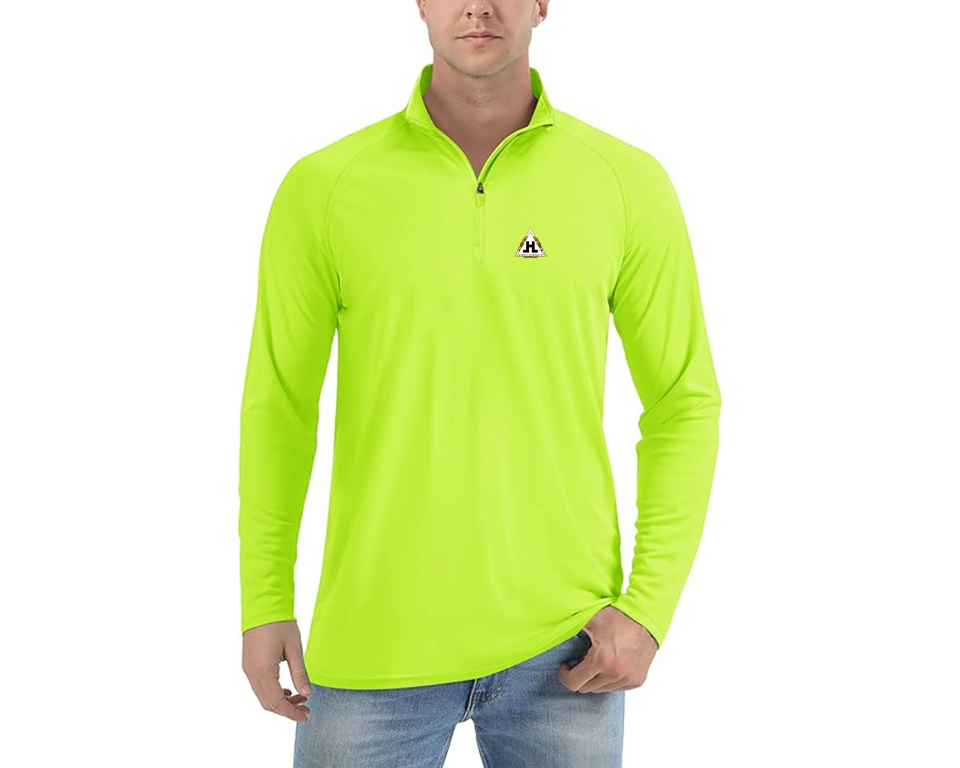 Men’s Hansa Logo Lightweight Quarter-Zip Athletic Shirt Long Sleeve Performance Wear