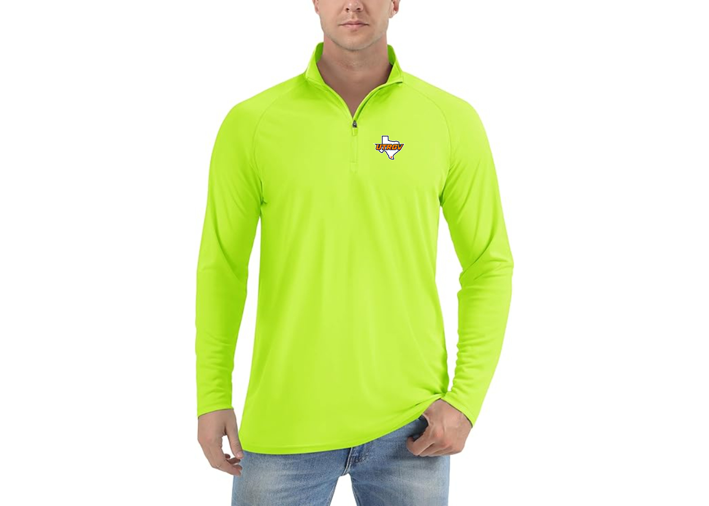 Men's UTRGV Vaqueros Lightweight Quarter-Zip Athletic Shirt Long Sleeve Performance Wear
