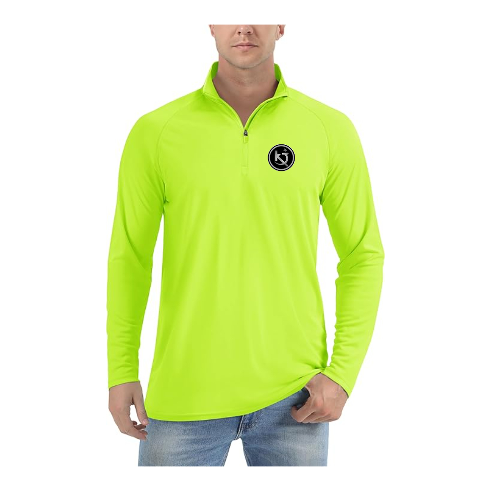 Men's Killing Joke Logo Lightweight Quarter-Zip Athletic Shirt Long Sleeve Performance Wear