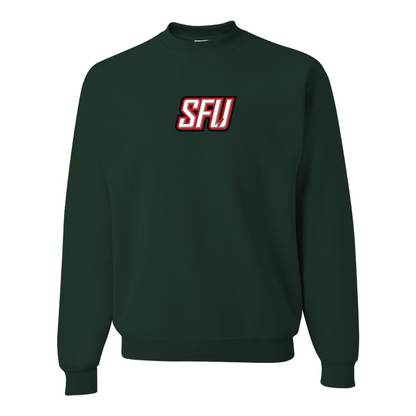 Men's Saint Francis Red Flash Logo JERZEES NuBlend Crewneck Sweatshirt