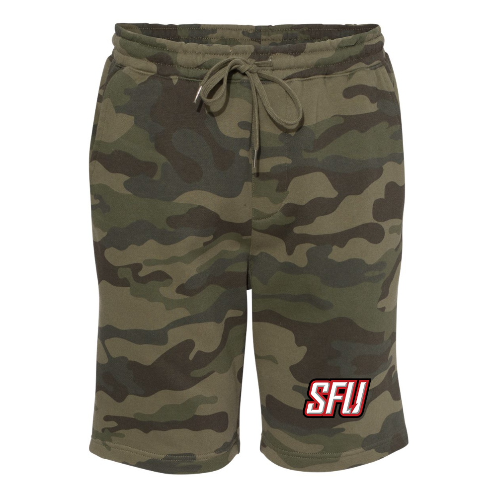 Men's Saint Francis Red Flash Logo Independent Trading Co Midweight Fleece Shorts