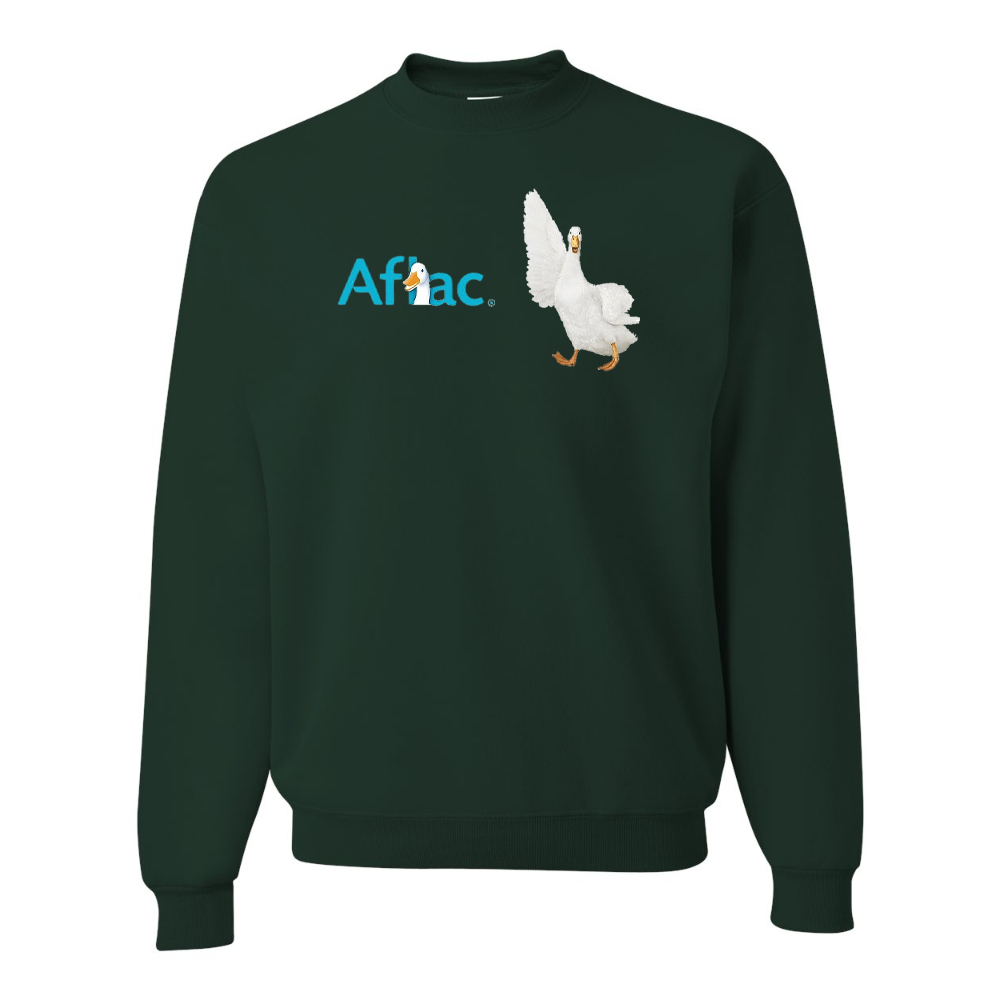 Men's Aflac Logo and Duck JERZEES NuBlend Crewneck Sweatshirt