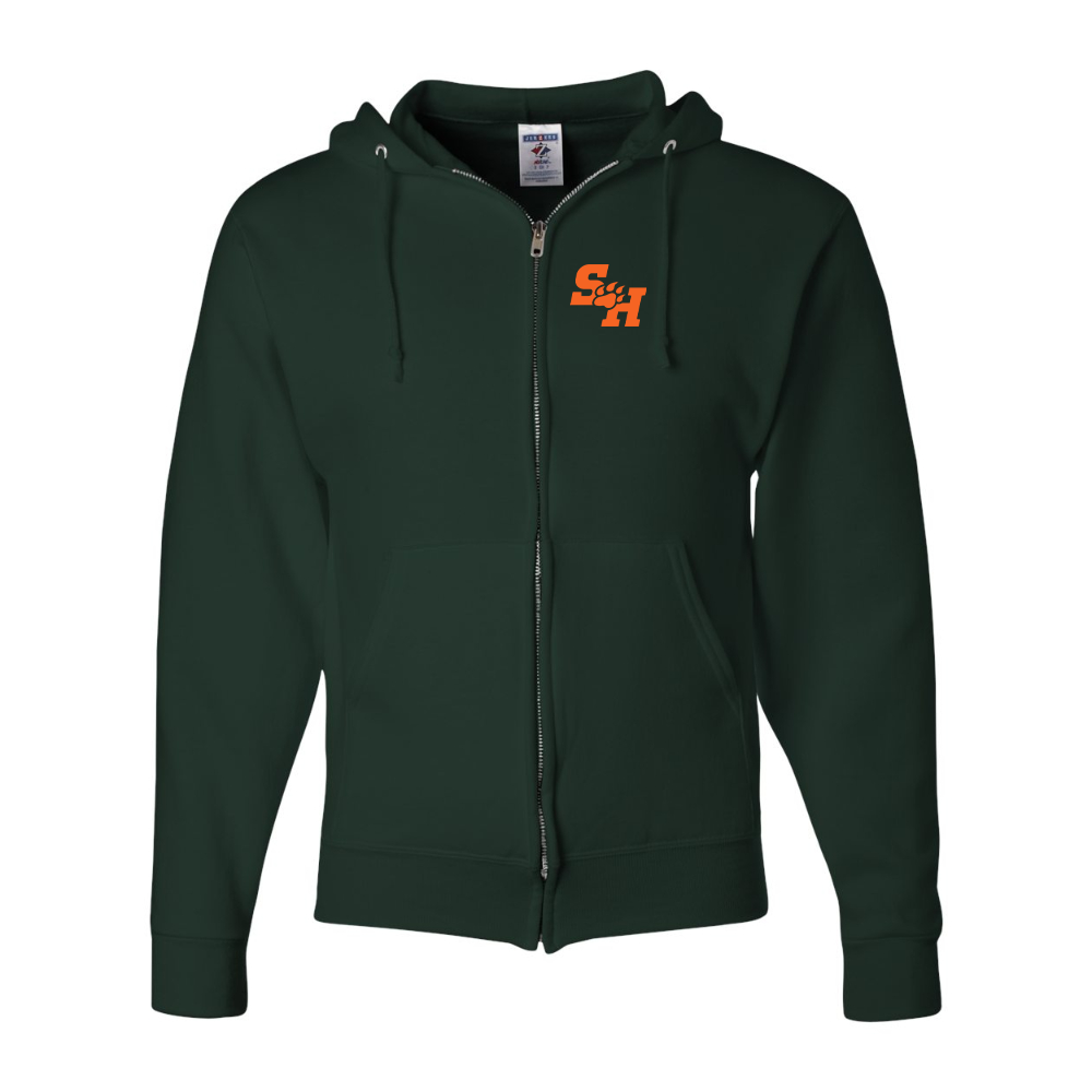 Men's Sam Houston State Bearkats Logo JERZEES NuBlend Full-Zip Hooded Sweatshirt