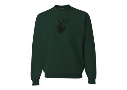 Men's Off-White Hand JERZEES NuBlend Crewneck Sweatshirt