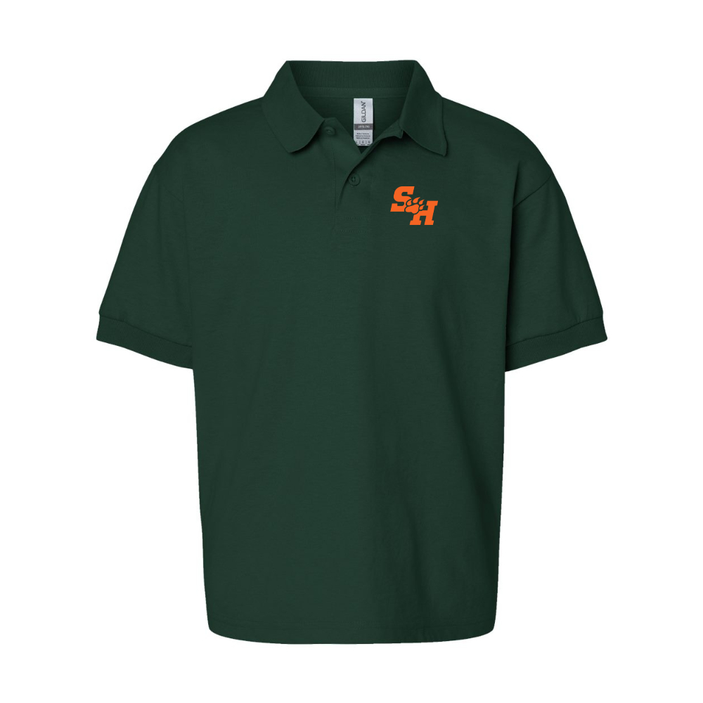 Youth Sam Houston State Bearkats Logo Gildan Dry Blend Jersey Polo