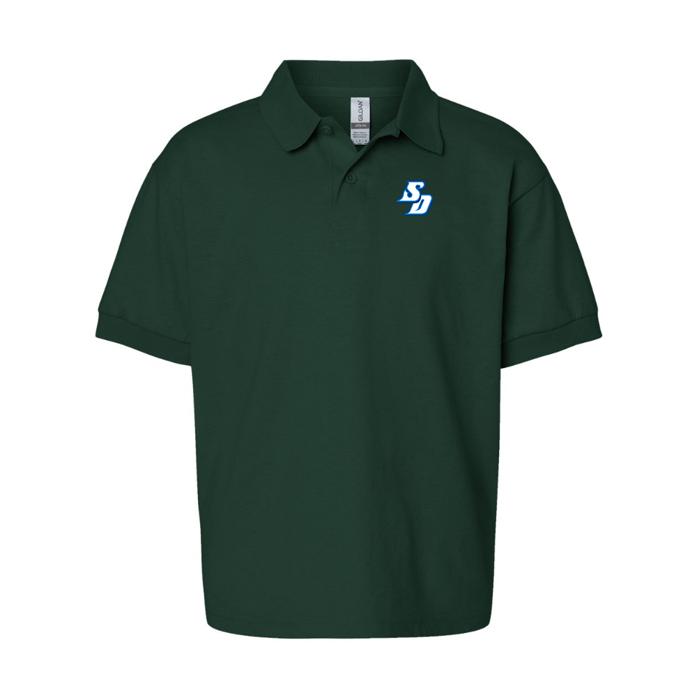 Youth San Diego Toreros Logo Gildan Dry Blend Jersey Polo