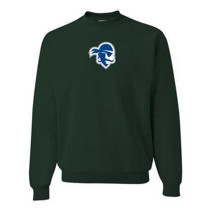 Men's Seton Hall Pirates Logo JERZEES NuBlend Crewneck Sweatshirt