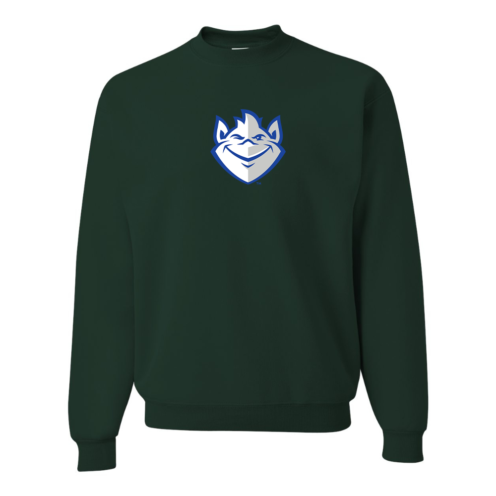 Men's Saint Louis Billikens Logo JERZEES NuBlend Crewneck Sweatshirt