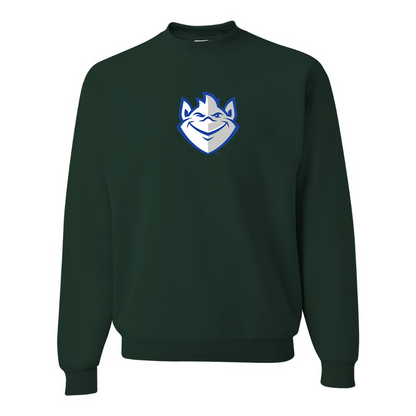Men's Saint Louis Billikens Logo JERZEES NuBlend Crewneck Sweatshirt