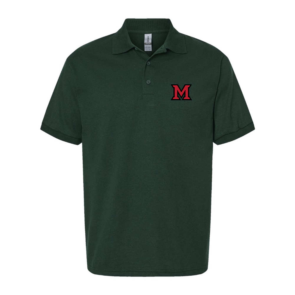 Men's Miami Ohio RedHawks Logo Dry Blend Polo