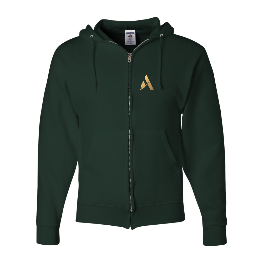 Men's Accor Golden Logo JERZEES NuBlend Full-Zip Hooded Sweatshirt