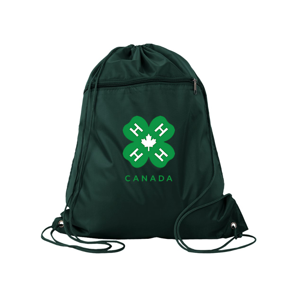 4H Canada Logo Q-Tees - Polyester Cinchpack