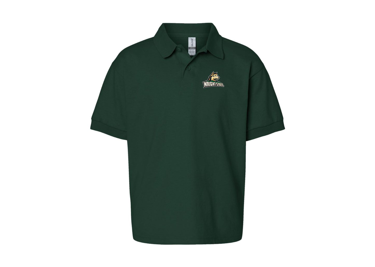 Youth Wright State Raiders Gildan Dry Blend Jersey Polo