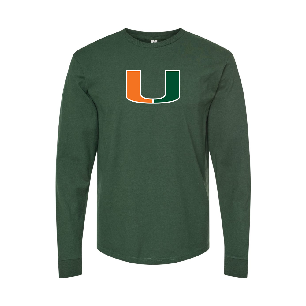 Men's Miami Hurricanes Logo Long Sleeve T-Shirt
