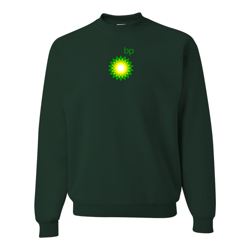 Men's BP Oil Logo  JERZEES NuBlend Crewneck Sweatshirt