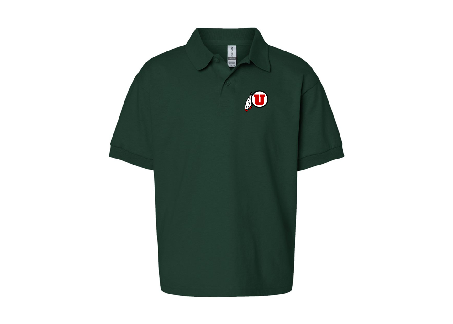 Youth Utah Utes Gildan Dry Blend Jersey Polo