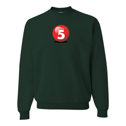Men's ABC TV5 Logo  JERZEES NuBlend Crewneck Sweatshirt