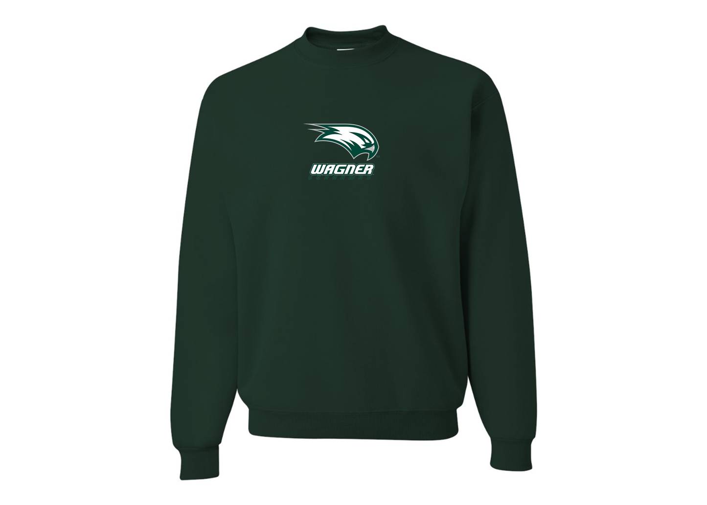 Men's Wagner Seahawks JERZEES NuBlend Crewneck Sweatshirt