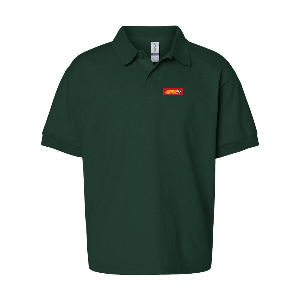 Youth Advance Auto Parts Logo Gildan Dry Blend Jersey Polo