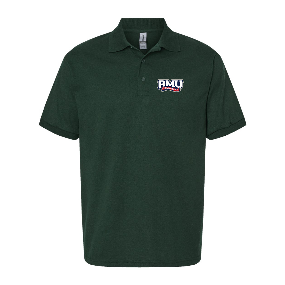Men's Robert Morris Colonials Logo Gildan Dry Blend Jersey Polo