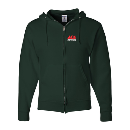 Men's ACE Hardware Logo JERZEES NuBlend Full-Zip Hooded Sweatshirt