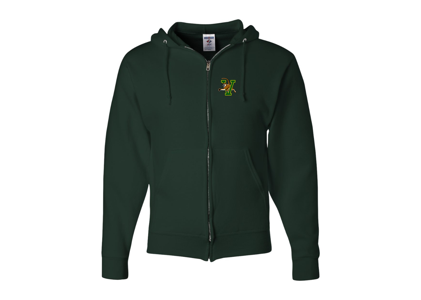 Men's Vermont Catamounts JERZEES NuBlend Full-Zip Hooded Sweatshirt