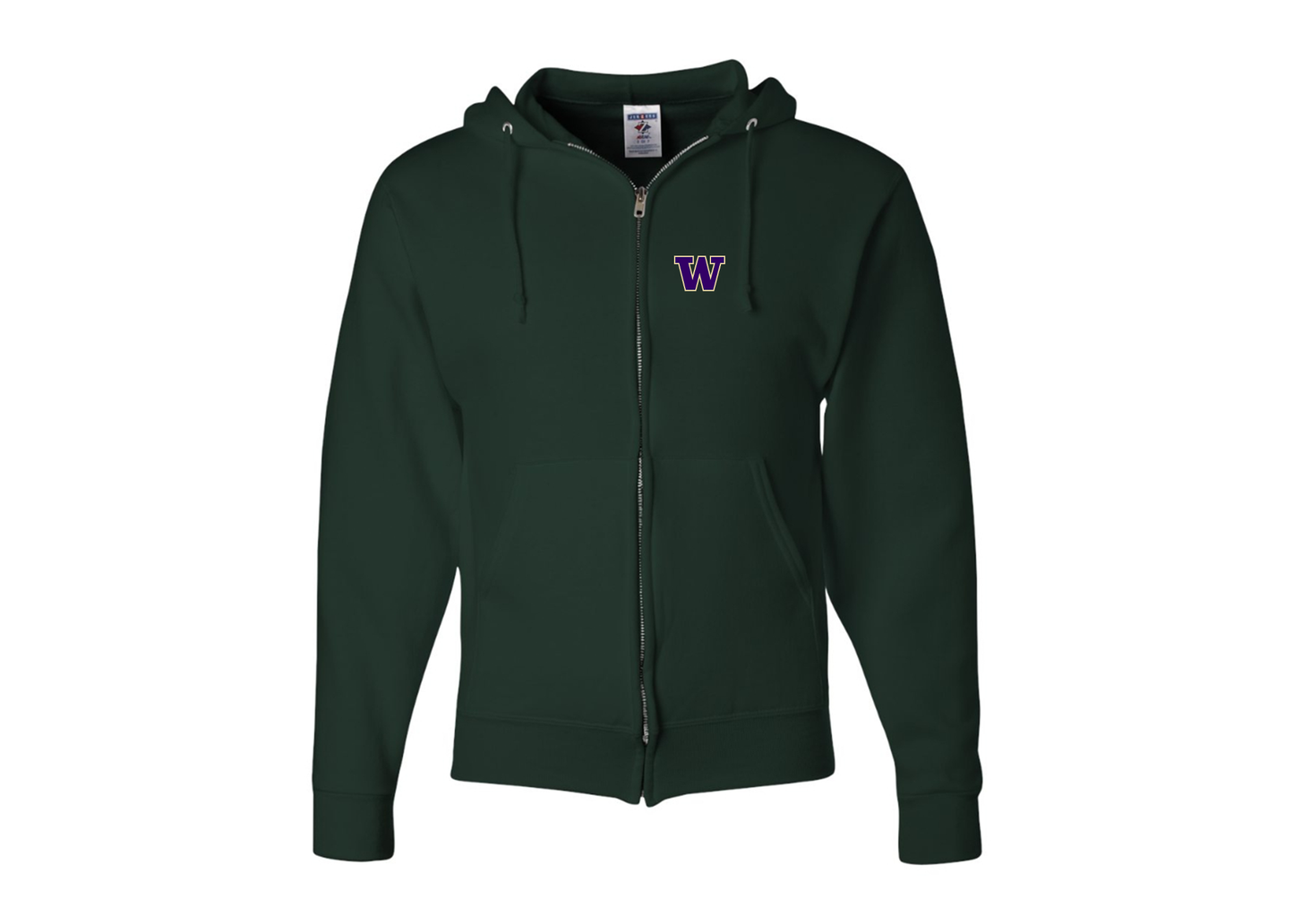 Men's Washington Huskies JERZEES NuBlend Full-Zip Hooded Sweatshirt