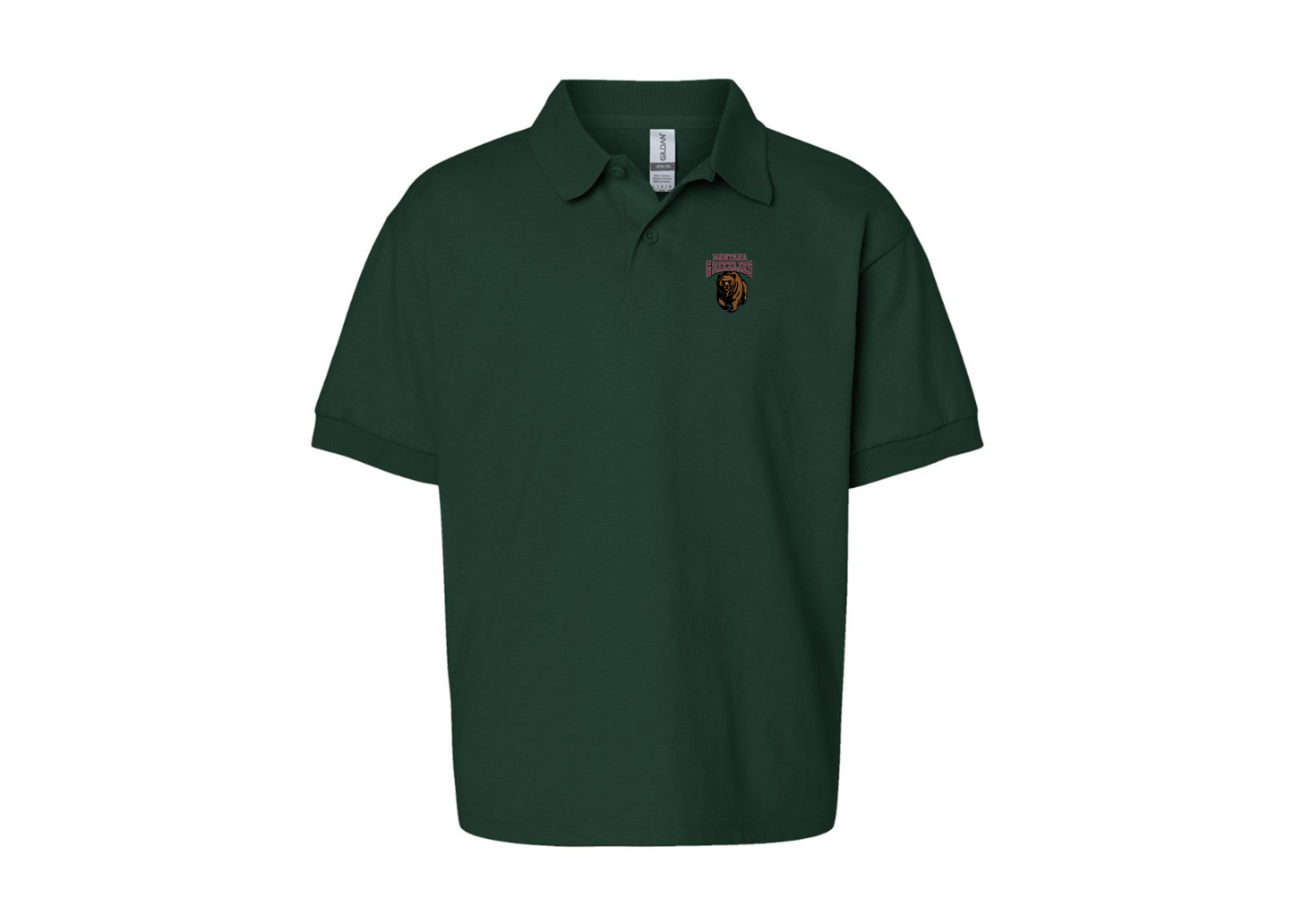 Youth Montana Grizzliesl  Gildan Dry Blend Jersey Polo
