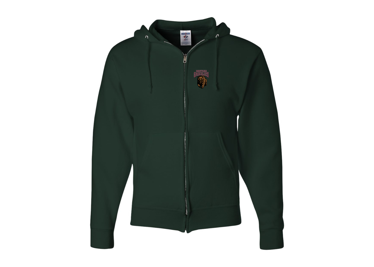 Men's Montana Grizzliesl JERZEES NuBlend Full-Zip Hooded Sweatshirt