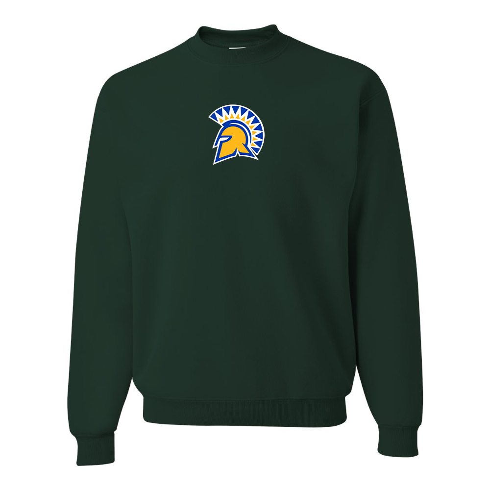 Men's San Jose State Spartans Logo JERZEES NuBlend Crewneck Sweatshirt