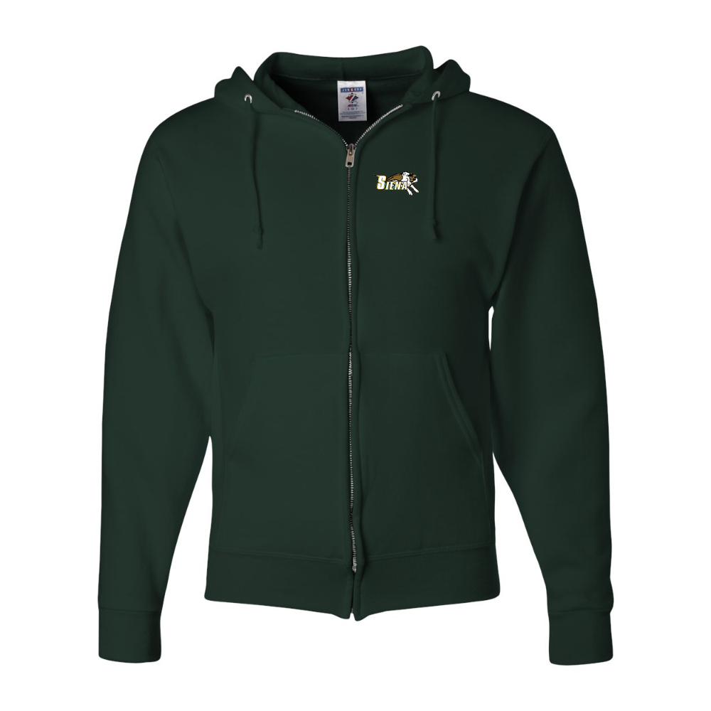 Men's Siena Saints Logo JERZEES NuBlend Full-Zip Hooded Sweatshirt