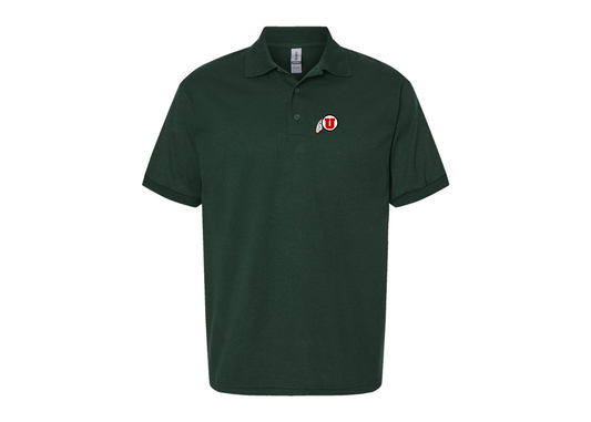 Men's Utah Utes Gildan Dry Blend Jersey Polo