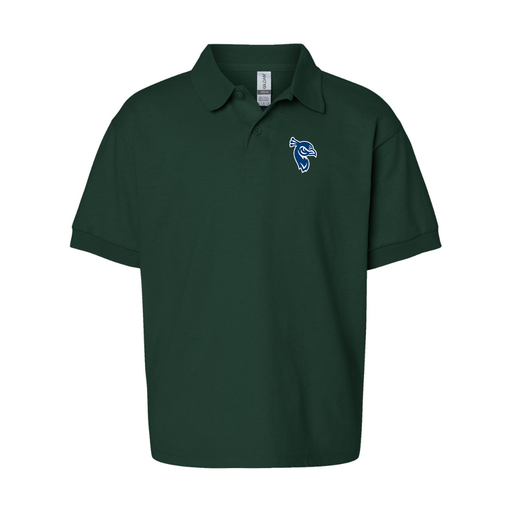 Youth Saint Peters Peacocks Logo Gildan Dry Blend Jersey Polo