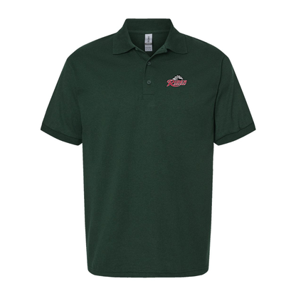 Men's Rider Broncs Logo Gildan Dry Blend Jersey Polo