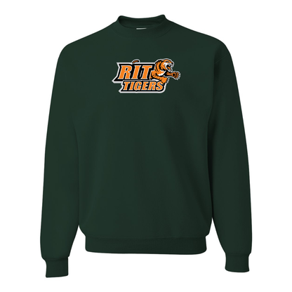 Men's RIT Tigers Logo  JERZEES NuBlend Crewneck Sweatshirt