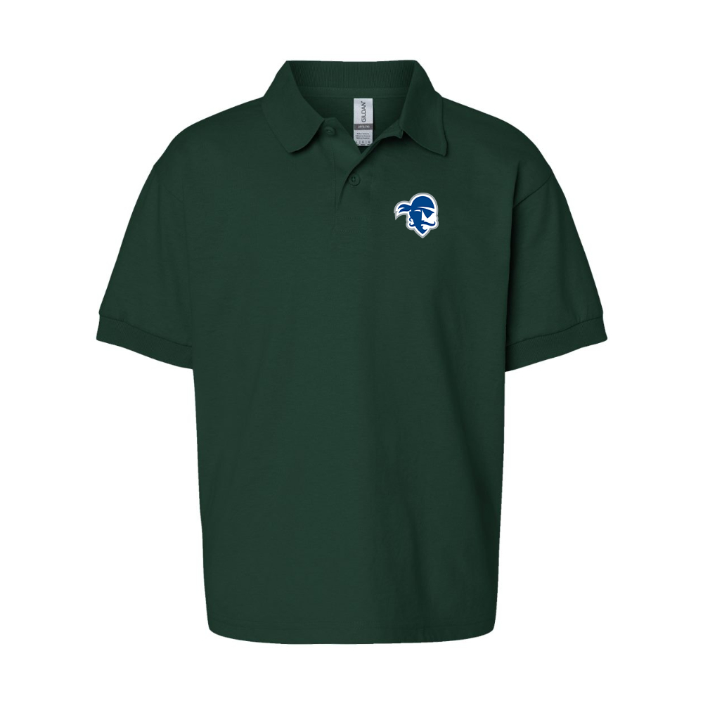 Youth Seton Hall Pirates Logo Gildan Dry Blend Jersey Polo