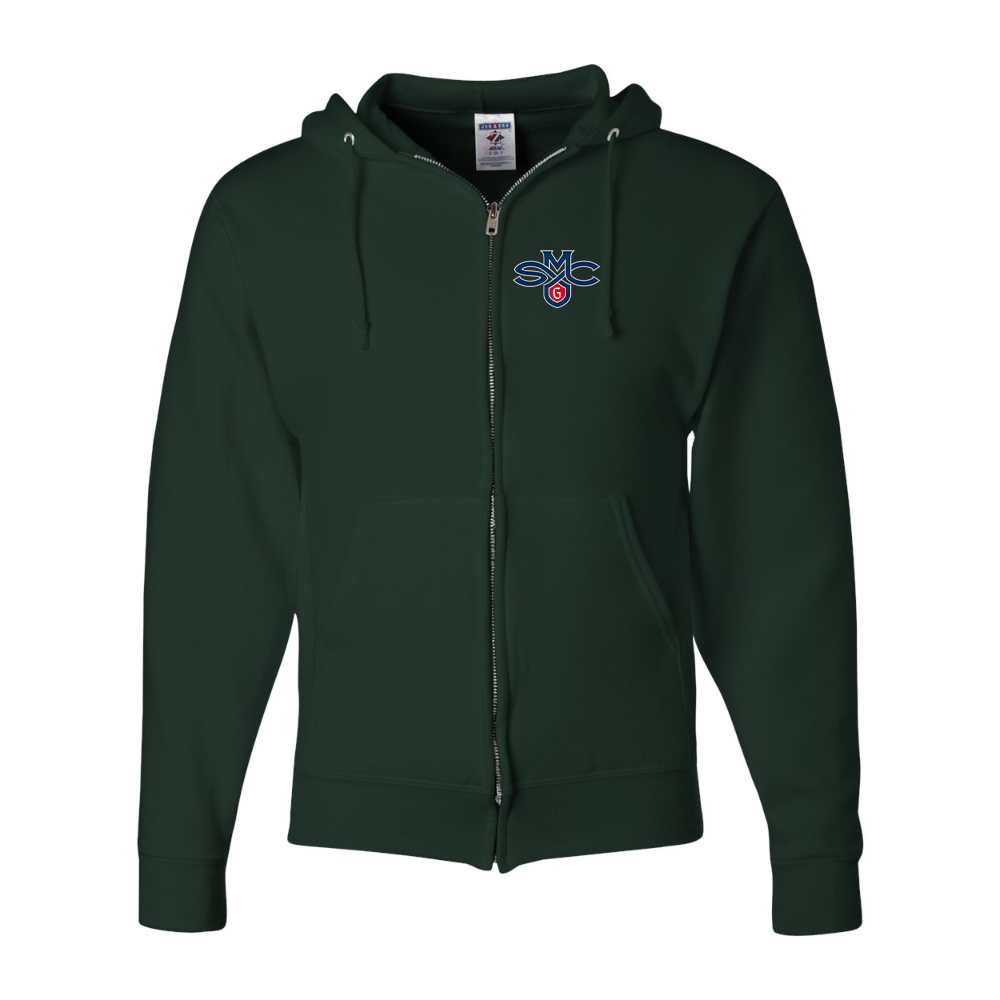 Men's Saint Marys Gaels Logo JERZEES NuBlend Full-Zip Hooded Sweatshirt