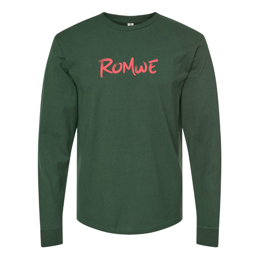 Men's Romwe Logo Long Sleeve T-Shirt