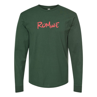 Men's Romwe Logo Long Sleeve T-Shirt