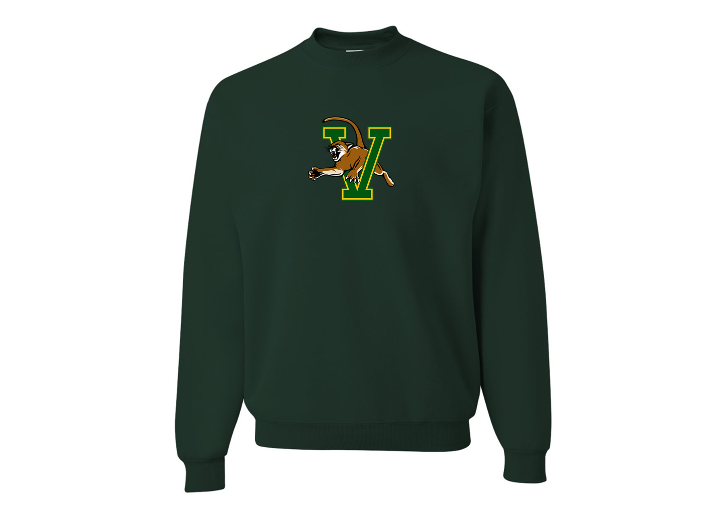 Men's Vermont Catamounts JERZEES NuBlend Crewneck Sweatshirt