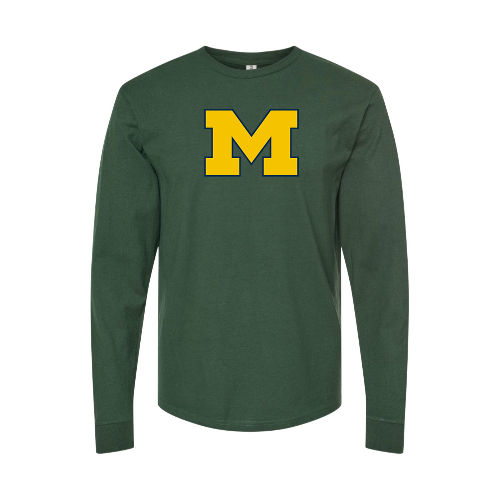 Men's Michigan Wolverines Logo Long Sleeve T-Shirt