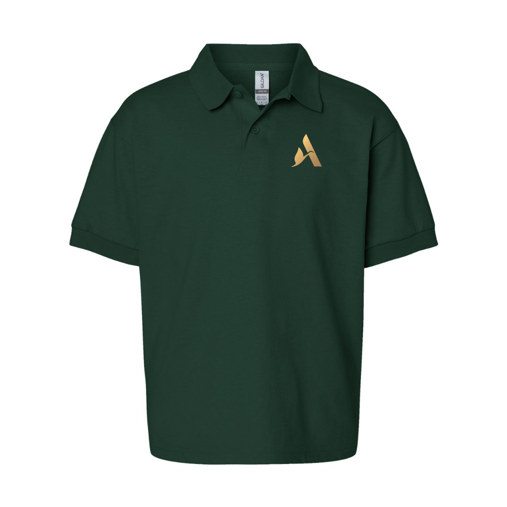 Youth Accor Golden Logo Gildan Dry Blend Jersey Polo