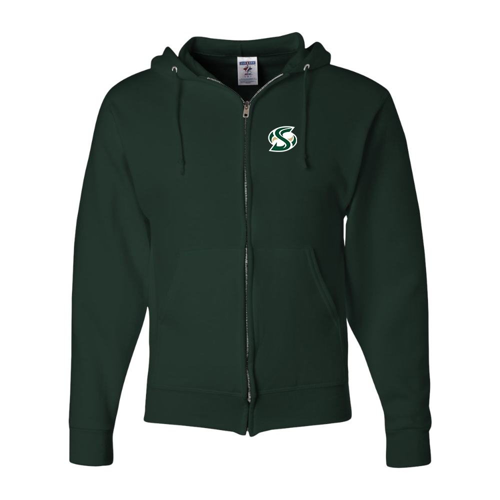 Men's Sacramento State Hornets Logo  JERZEES NuBlend Full-Zip Hooded Sweatshirt